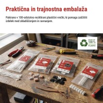 Priključna letvica 4–6mm2, bela, 10 kos