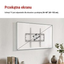 Stały uchwyt TV ścienny 26-60" (65–152 cm)