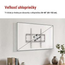 Pevný nástenný TV držiak 26-60" (65–152 cm)