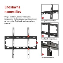 Fiksni stenski TV nosilec 26-60" (65–152 cm)