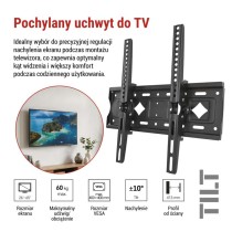 Uchwyt TV uchylny ścienny 26–65" (65–165 cm)