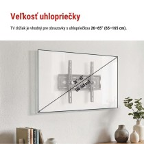 Naklápací nástenný TV držiak 26–65" (65–165 cm)
