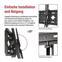 Neigbare TV-Wandhalterung 26–65" (65–165 cm)