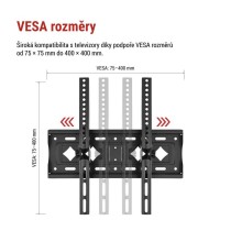 Naklápěcí nástěnný TV držák 26–65" (65–165 cm)