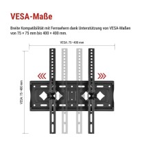 Neigbare TV-Wandhalterung 26–65" (65–165 cm)