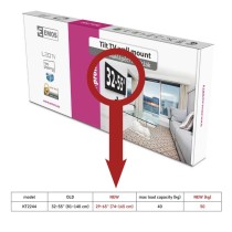 TV-Wandhalterung neigbar 29–65" (74–165 cm)
