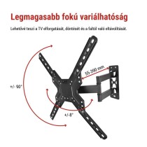 Konzolos TV falitartó 26–60" (65–152 cm)