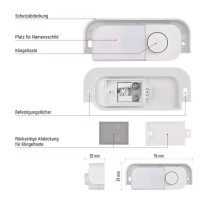 Ersatztaste für verdrahtete Türklingeln P57101, P57102