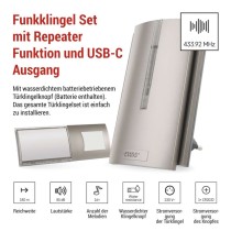 Drahtlose Türklingel P5760N, netzbetrieben, Signalerweiterung
