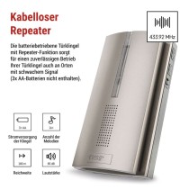 Zusatzklingel zu P5760N, P5763N (Signalerweiterung), für 3× AA