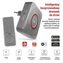 GoSmart Dzwonek bezprzewodowy z WiFi, srebrny