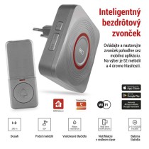 GoSmart Domový bezdrôtový zvonček P5735SS do zásuvky s WiFi