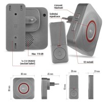 GoSmart Domovní bezdrátový zvonek P5735SS do zásuvky s WiFi
