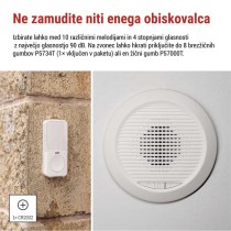 Žični/Brezžični hišni zvonec P57103, vgrajen