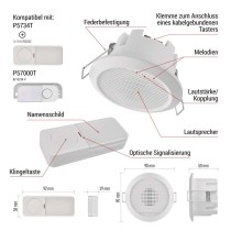 Draht/Drahtlose Türklingel P57103, eingebaut