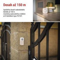 Domový bezdrôtový zvonček P5736 na 3× AA