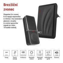 Brezžični hišni zvonec P5727N za vtičnico