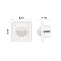 PIR senzor (pohybové čidlo) IP20 500W bílé