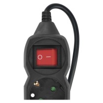 Steckdosenleiste 1,5 m / 4 Steckdosen / Schalter / schwarz / PVC / 1,5 mm2