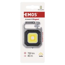 Újratölthető mini LED-es zseblámpa - kulcstartó, 750 lm, 10 db, kínáló dobozban