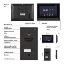GoSmart Sada domovního videotelefonu IP-880A 2WIRE s WiFi