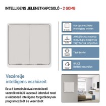 GoSmart Okos hordozható 2 funkciós szcenárió kapcsoló IP-2002ZW, ZigBee 3.0