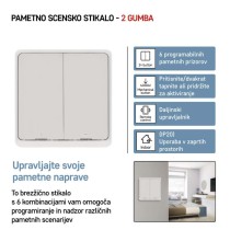 GoSmart Prenosno scensko stikalo IP-2002ZW, ZigBee 3.0, 2 gumba