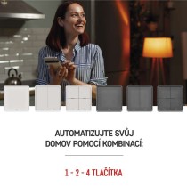 GoSmart Přenosný ovladač scén IP-2002ZW, ZigBee 3.0, 2-tlačítkový