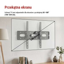 Stały uchwyt TV ścienny 42–100" (107–254 cm)