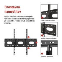 Fiksni stenski TV nosilec 42–100" (107–254 cm)