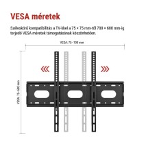 Fix TV falitartó 42–100" (107–254 cm)