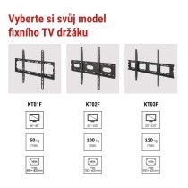 Držák fixní pro TV 42–100" (107–254 cm)