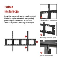 Stały uchwyt TV ścienny 50–120" (127–305 cm)