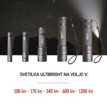 CREE LED svetilka kovinska Ultibright 60, 170lm, 1xAA