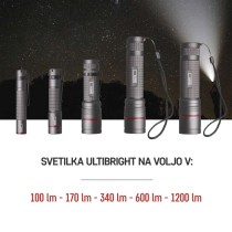 CREE LED Polnilna svetilka kovinska Ultibright 80, 600lm
