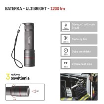 CREE LED nabíjacie kovové svietidlo Ultibright 90, 1200lm