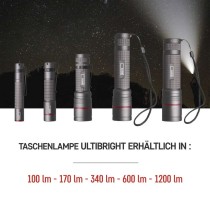 CREE LED Aufladbare Metall-Taschenlampe Ultibright 90, 1200lm