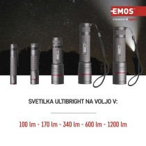 CREE LED Polnilna svetilka kovinska Ultibright 90, 1200lm