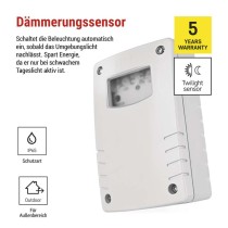 Dämmerungssensor 1800W IP65 weiss