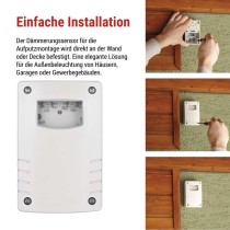 Dämmerungssensor 1800W IP65 weiss