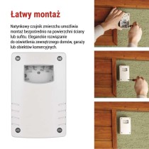 Czujnik zmierzchu 1800W IP65 biały