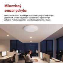 Mikrovlnné čidlo přítomnosti IP20 24GHZ 2000W bílé