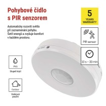 PIR senzor (pohybové čidlo) IP65 2000W, bílé