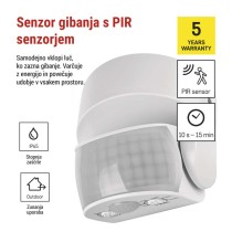 Senzor gibanja IP65 1200W, bel