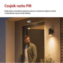 Czujnik ruchu PIR IP65 1200W, biały