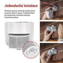 PIR senzor (pohybové čidlo) IP65 1200W, bílé