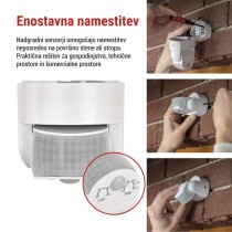 Senzor gibanja IP65 1200W, bel