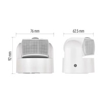 PIR senzor (pohybové čidlo) IP65 1200W, bílé