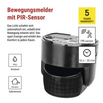 Bewegungsmelder (PIR-Sensor) IP65 1200W, schwarz