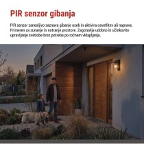 Senzor gibanja IP65 1200W, črn